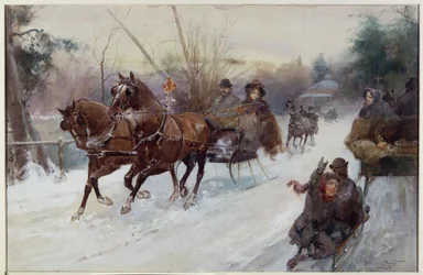 Promenade en traîneau dans le parc, 1896